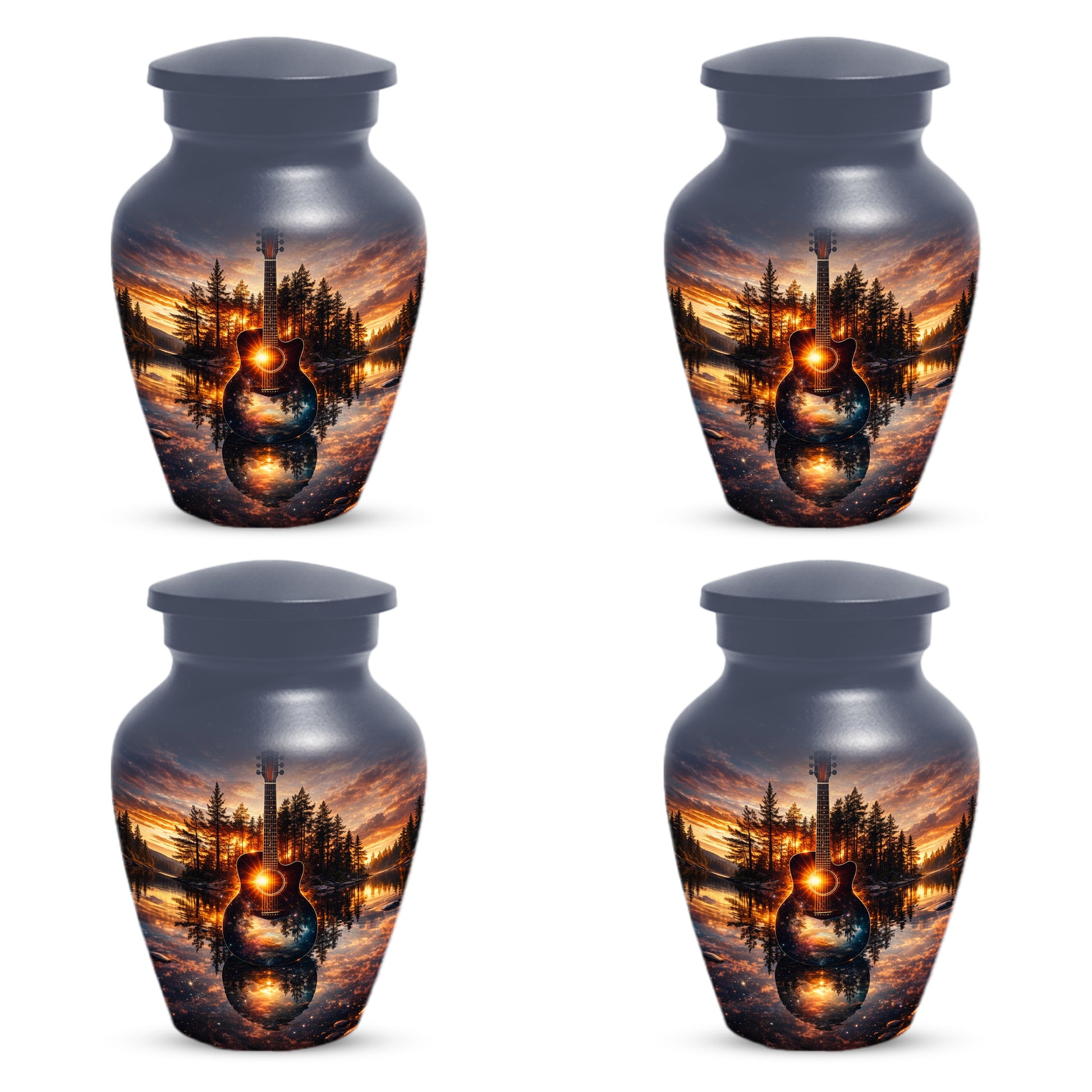 Guitar  Keepsake Urn for Dad -  Personalized Music Memorial Cremation Urns for Men