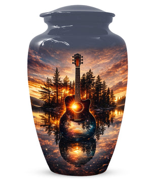 Guitar  Keepsake Urn for Dad -  Personalized Music Memorial Cremation Urns for Men