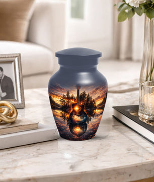 Guitar  Keepsake Urn for Dad -  Personalized Music Memorial Cremation Urns for Men