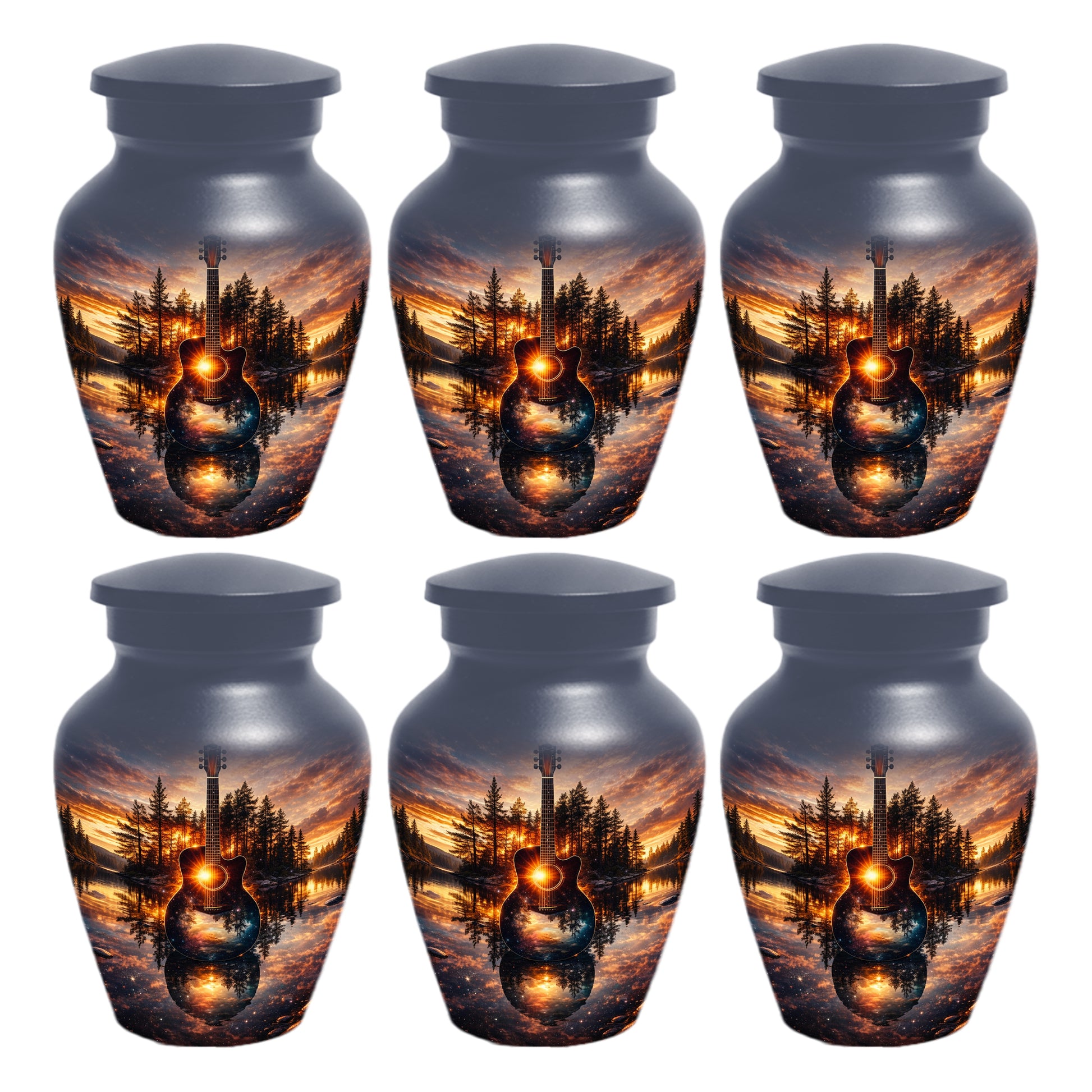 Guitar  Keepsake Urn for Dad -  Personalized Music Memorial Cremation Urns for Men