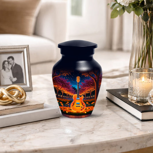 Guitar Cremation Urn for Ashes - Personalized Music Memorial for Mother