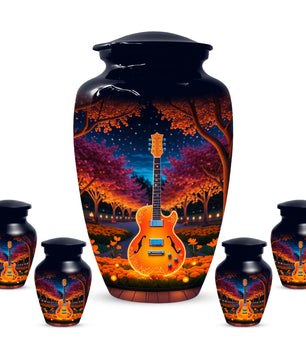 Guitar Cremation Urn for Ashes - Personalized Music Memorial for Mother