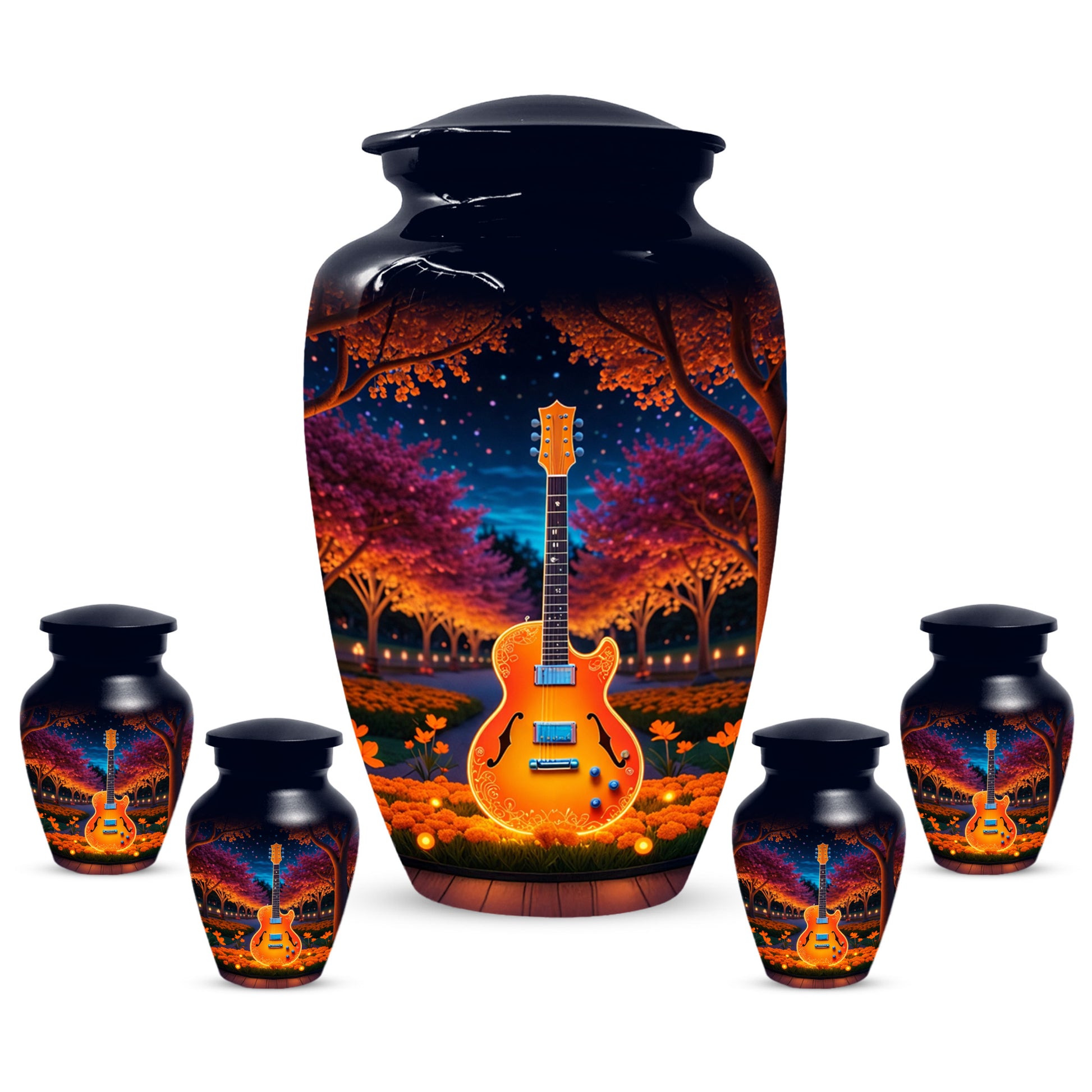 Guitar Cremation Urn for Ashes - Personalized Music Memorial for Mother