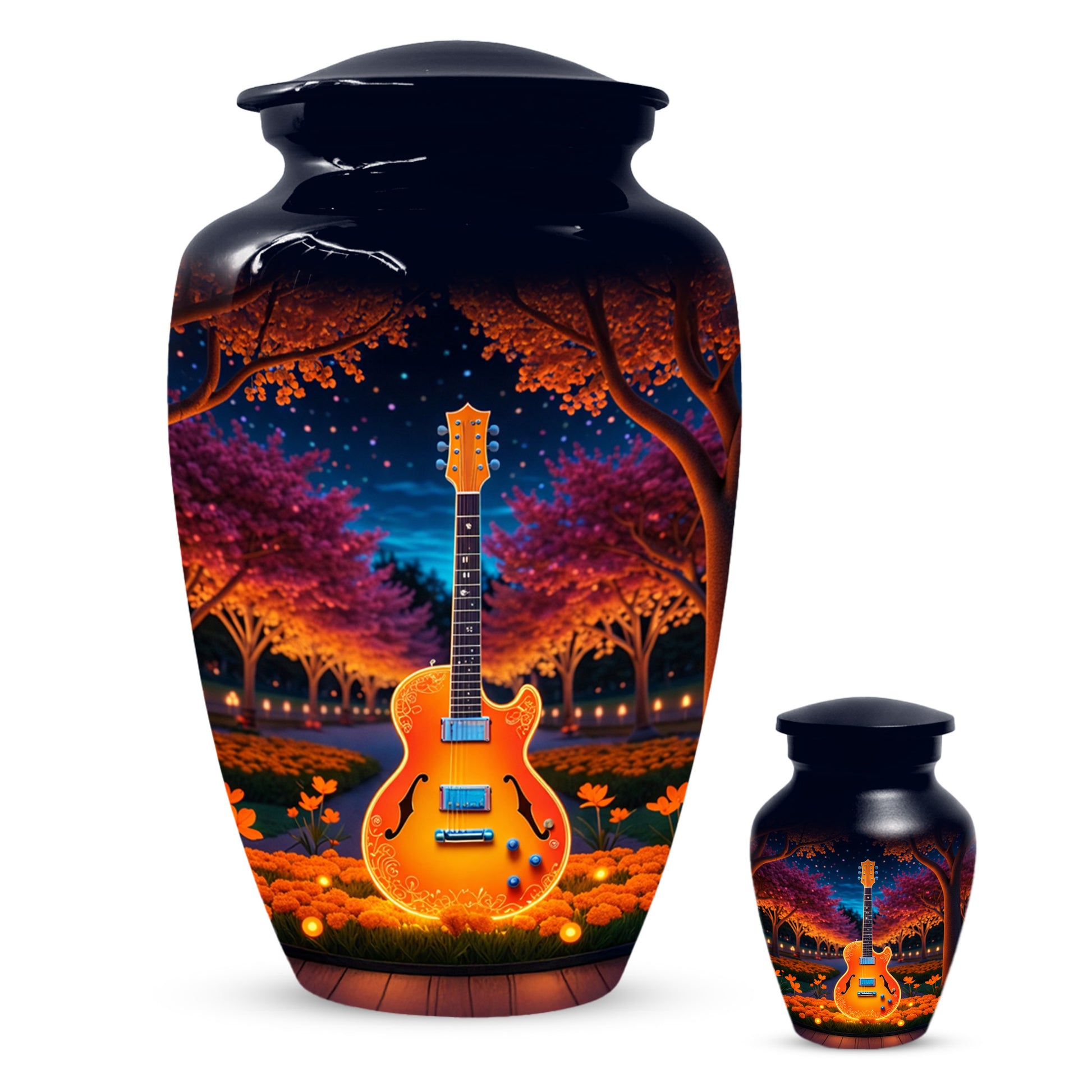 Guitar Cremation Urn for Ashes - Personalized Music Memorial for Mother