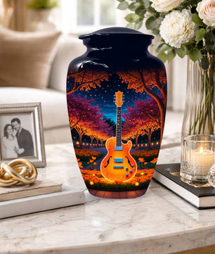 Guitar Cremation Urn for Ashes - Personalized Music Memorial for Mother