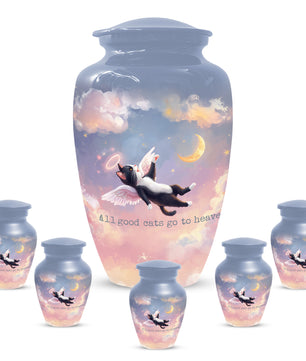 Angel Cat Rainbow Bridge Keepsake -  Custom Pet Cremation Urns for Cat