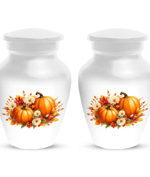Pumpkin Floral Urn for Mom – Personalized Autumn Cremation Urns for Ashes