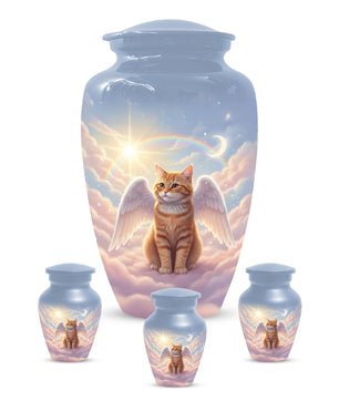Cat Wing Urn for Adult Ashes | Angel Cat Cremation Urn & Memorial Urn