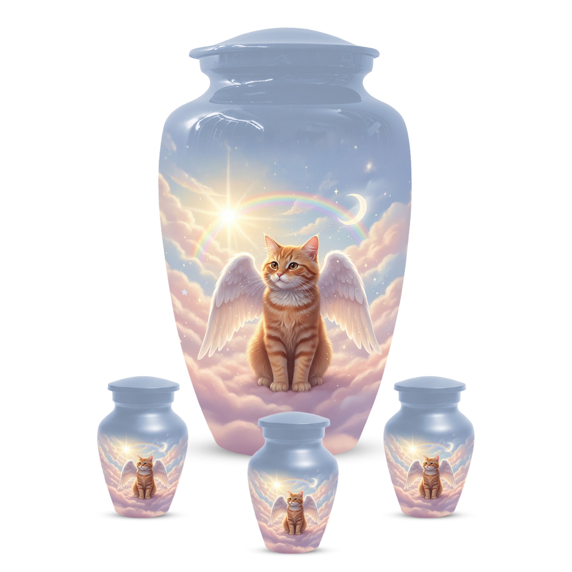 Cat Wing Urn for Adult Ashes | Angel Cat Cremation Urn & Memorial Urn