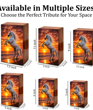 Horse Urn For Human Ashes - Sunset Beach Western Keepsake Urns For Adults