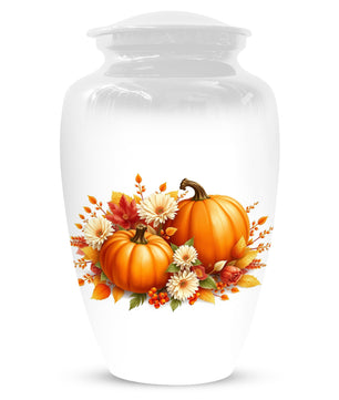Pumpkin Floral Urn for Mom – Personalized Autumn Cremation Urns for Ashes