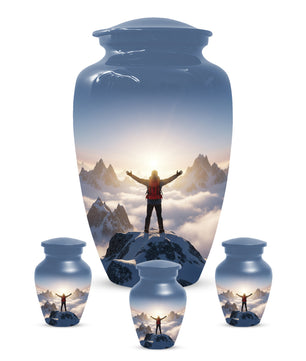 Mountain Adventure Adult Urn for Human Ashes | Personalized Adult Cremation Urn