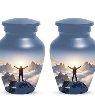 Mountain Adventure Adult Urn for Human Ashes | Personalized Adult Cremation Urn