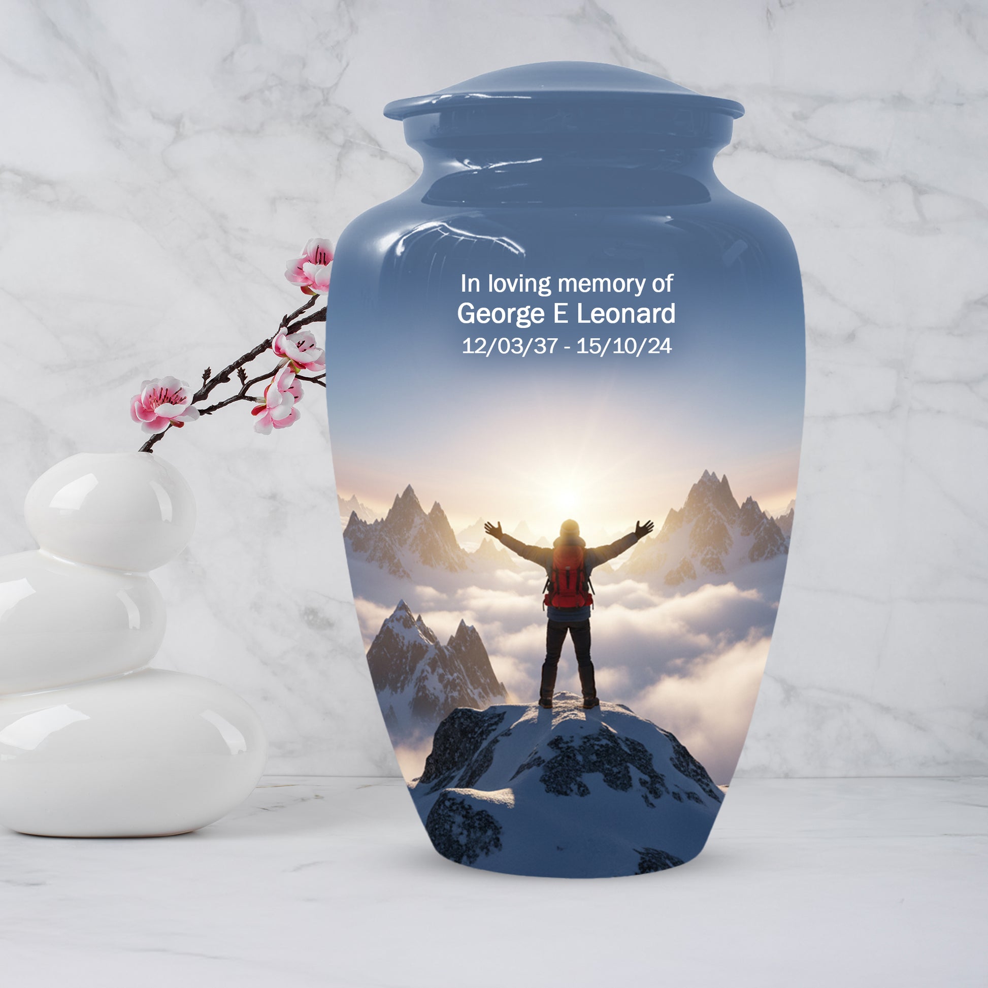 Mountain Adventure Adult Urn for Human Ashes | Personalized Adult Cremation Urn
