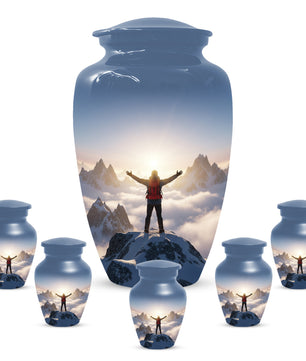 Mountain Adventure Adult Urn for Human Ashes | Personalized Adult Cremation Urn