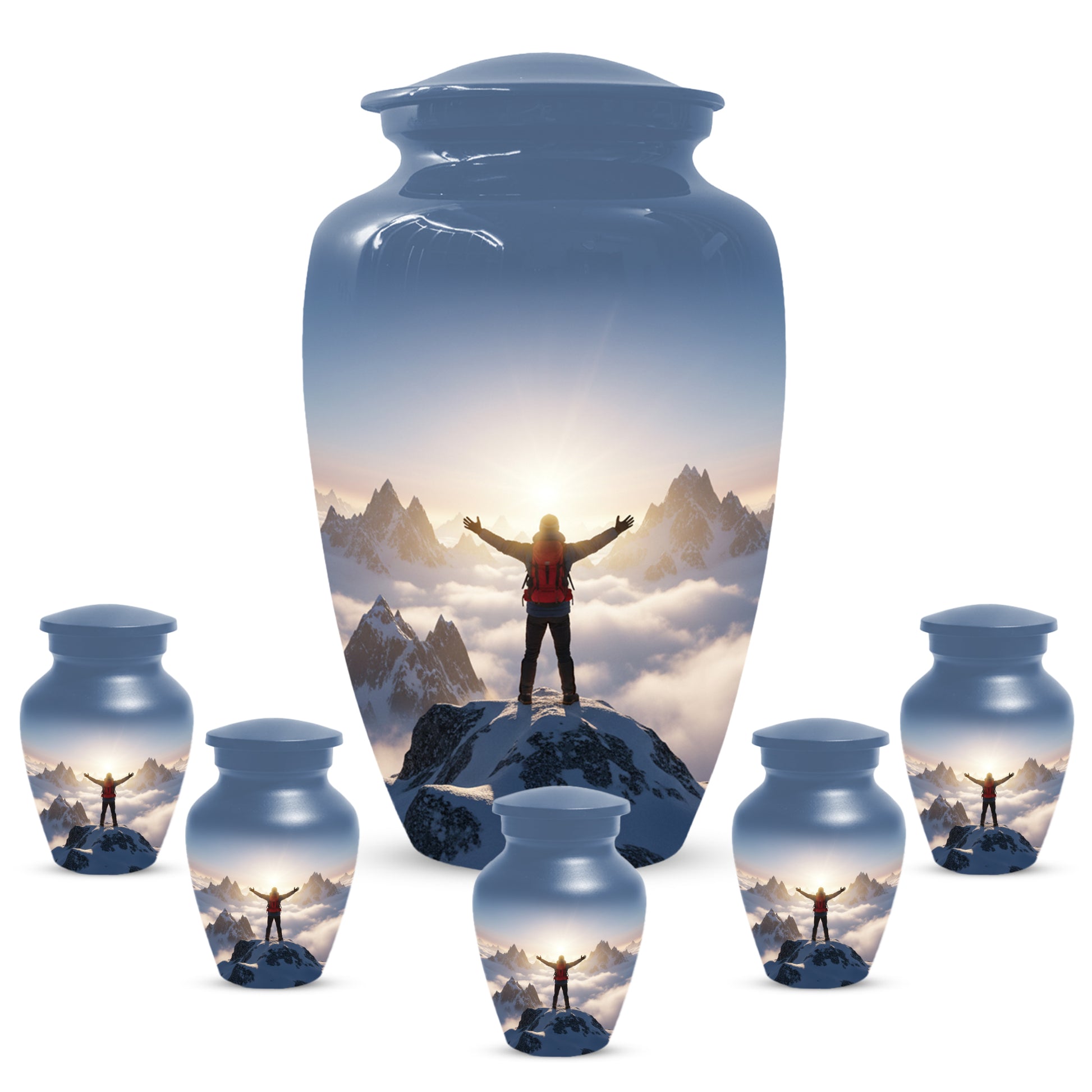 Mountain Adventure Adult Urn for Human Ashes | Personalized Adult Cremation Urn