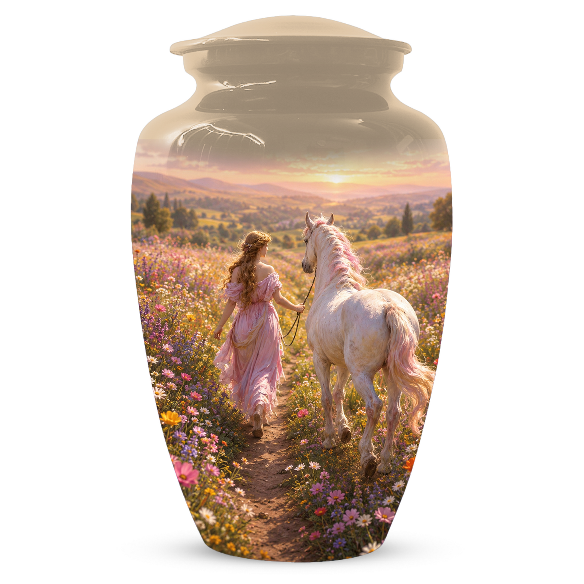 Horse Cremation Urn for Ashes -  Personalized Memorial Keepsake for Mom