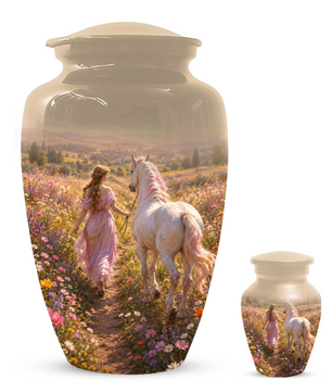 Horse Cremation Urn for Ashes -  Personalized Memorial Keepsake for Mom