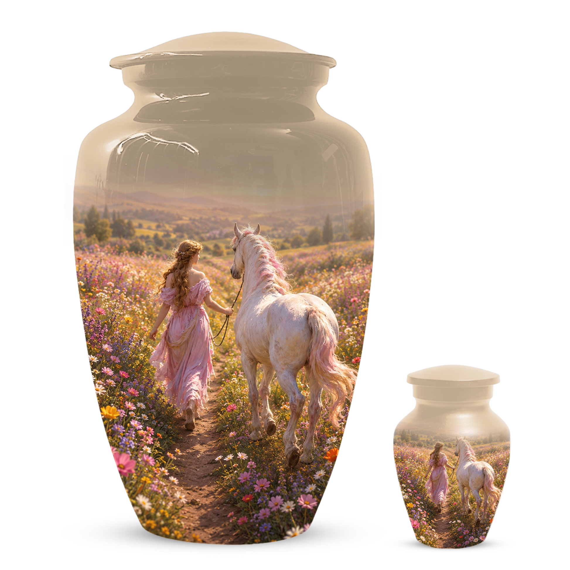 Horse Cremation Urn for Ashes -  Personalized Memorial Keepsake for Mom