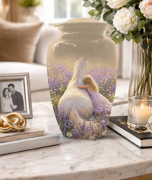 Horse Cremation Urn for Ashes - Personalized Equestrian Memorial for Mom