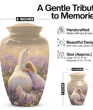 Horse Cremation Urn for Ashes - Personalized Equestrian Memorial for Mom