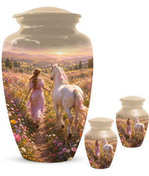 Horse Cremation Urn for Ashes -  Personalized Memorial Keepsake for Mom