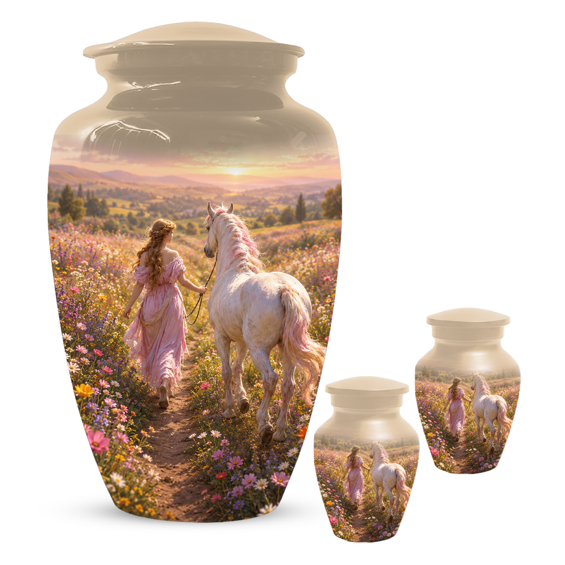 Horse Cremation Urn for Ashes -  Personalized Memorial Keepsake for Mom