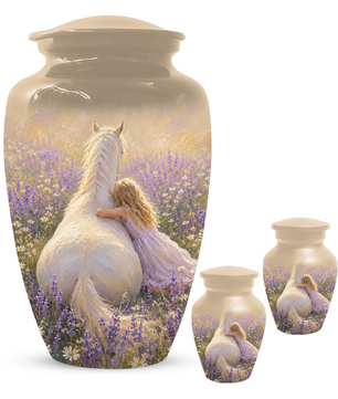 Horse Cremation Urn for Ashes - Personalized Equestrian Memorial for Mom