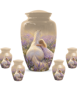 Horse Cremation Urn for Ashes - Personalized Equestrian Memorial for Mom