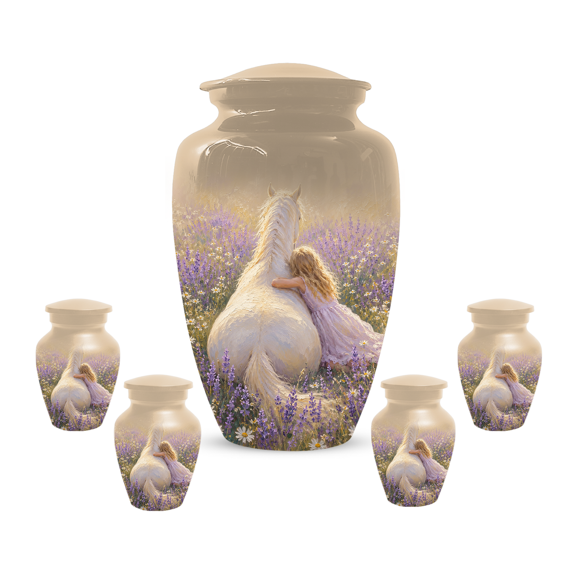 Horse Cremation Urn for Ashes - Personalized Equestrian Memorial for Mom