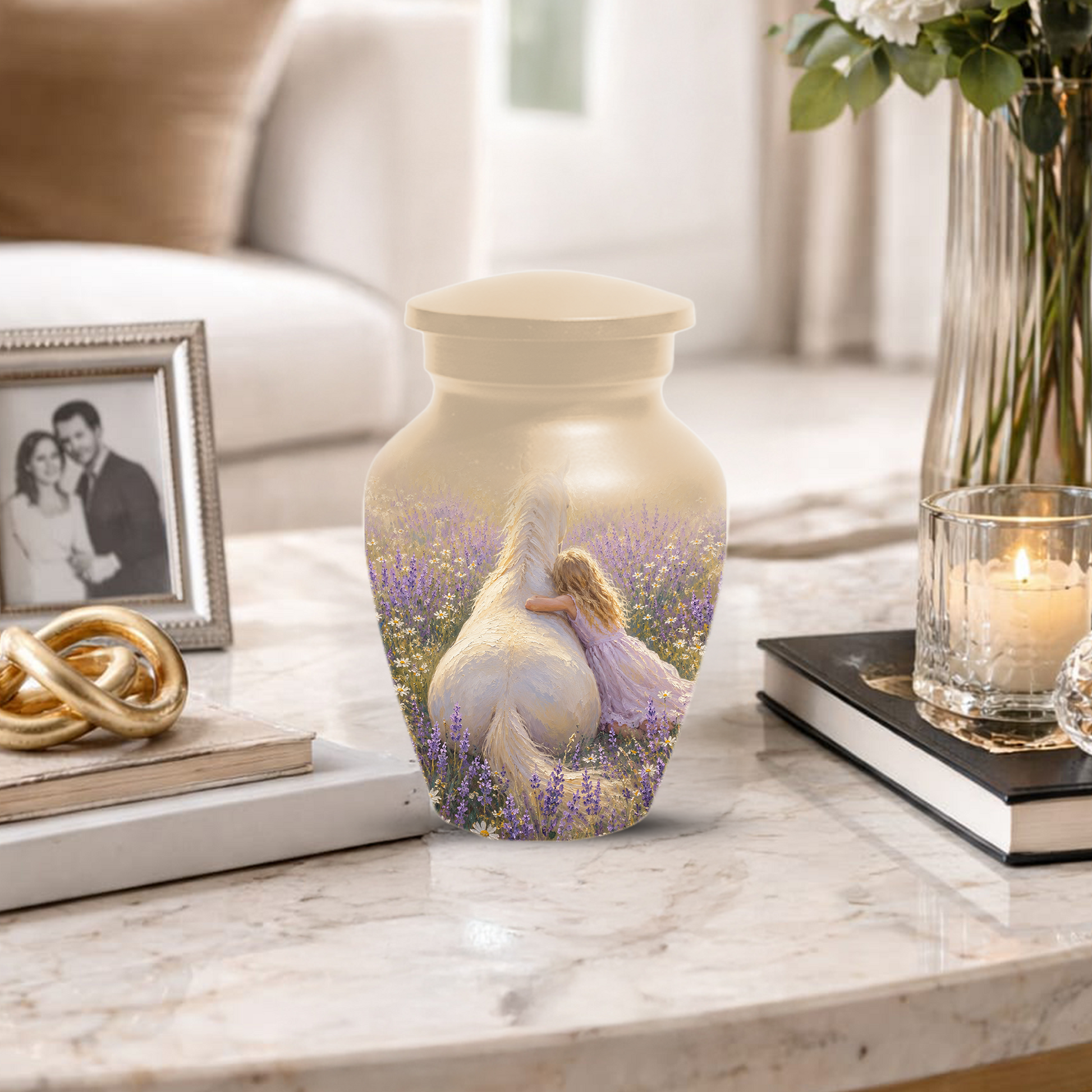 Horse Cremation Urn for Ashes - Personalized Equestrian Memorial for Mom