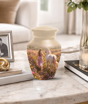 Horse Cremation Urn for Ashes -  Personalized Memorial Keepsake for Mom