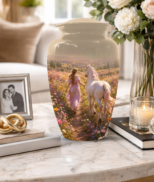 Horse Cremation Urn for Ashes -  Personalized Memorial Keepsake for Mom