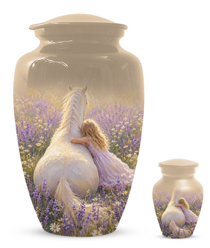 Horse Cremation Urn for Ashes - Personalized Equestrian Memorial for Mom