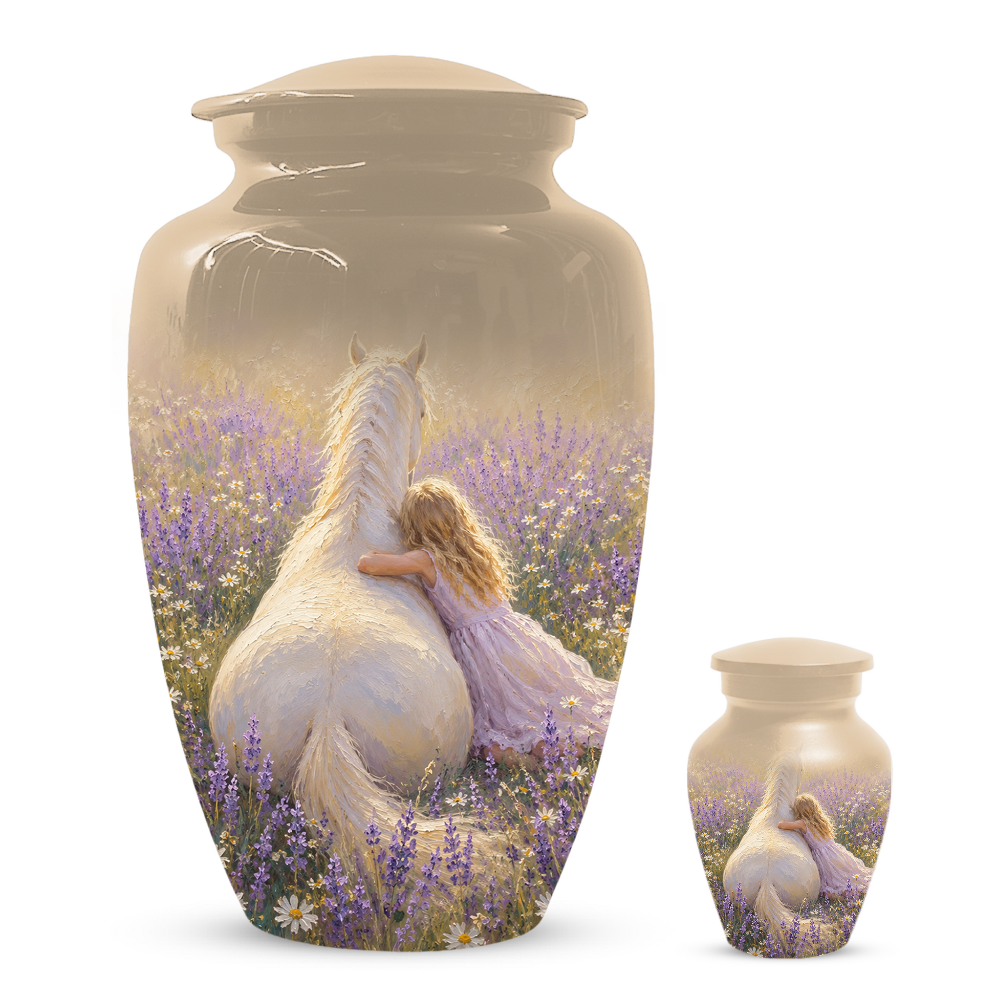 Horse Cremation Urn for Ashes - Personalized Equestrian Memorial for Mom