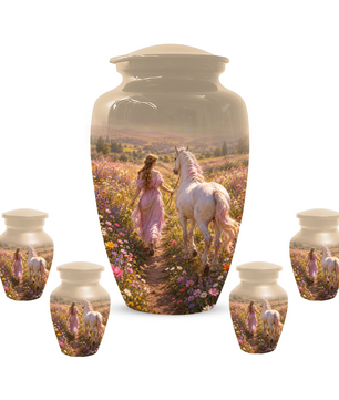 Horse Cremation Urn for Ashes -  Personalized Memorial Keepsake for Mom