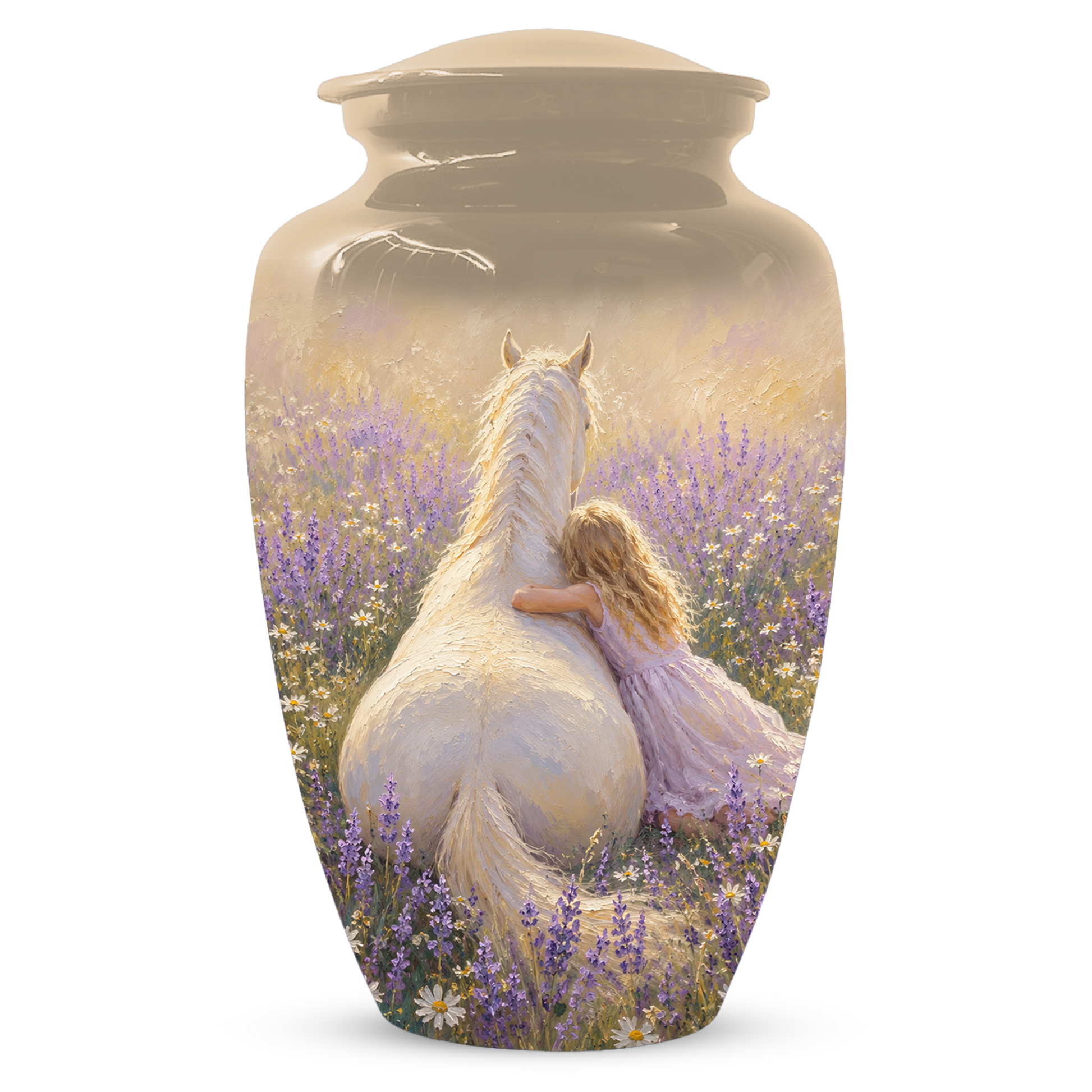 Horse Cremation Urn for Ashes - Personalized Equestrian Memorial for Mom