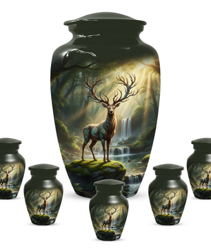 Majestic Deer Cremation Urn for Ashes – Forest Wildlife Adult Funeral Urns