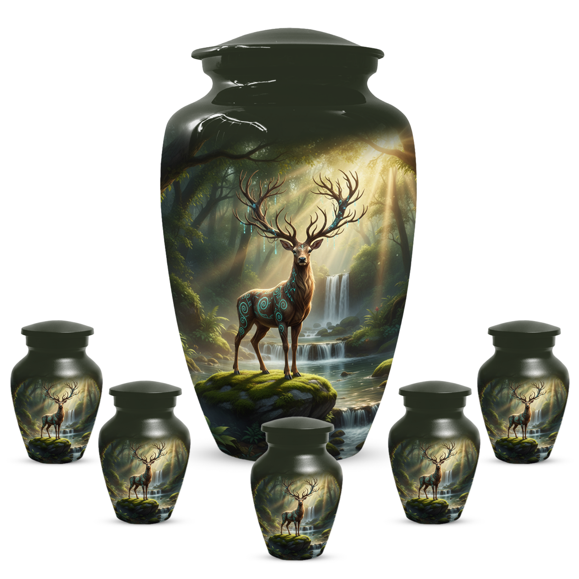 Majestic Deer Cremation Urn for Ashes – Forest Wildlife Adult Funeral Urns