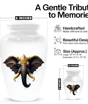 Elephant Urn for  Human Ashes – Custom Adult Cremation Urns for Dad, Mom, Men & Women|  Elephant Memorial Funeral
