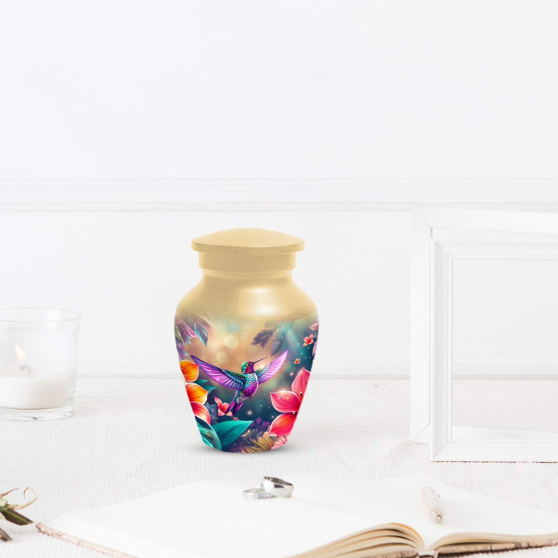 Personalized Hummingbird Urn for Ashes – Cusn, Adult Cremation Hummingbird Memorial Funeral Urn for Human Ashes