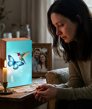 Hummingbird and Butterfly Urn for Ashes, Memorial Urns for Mom