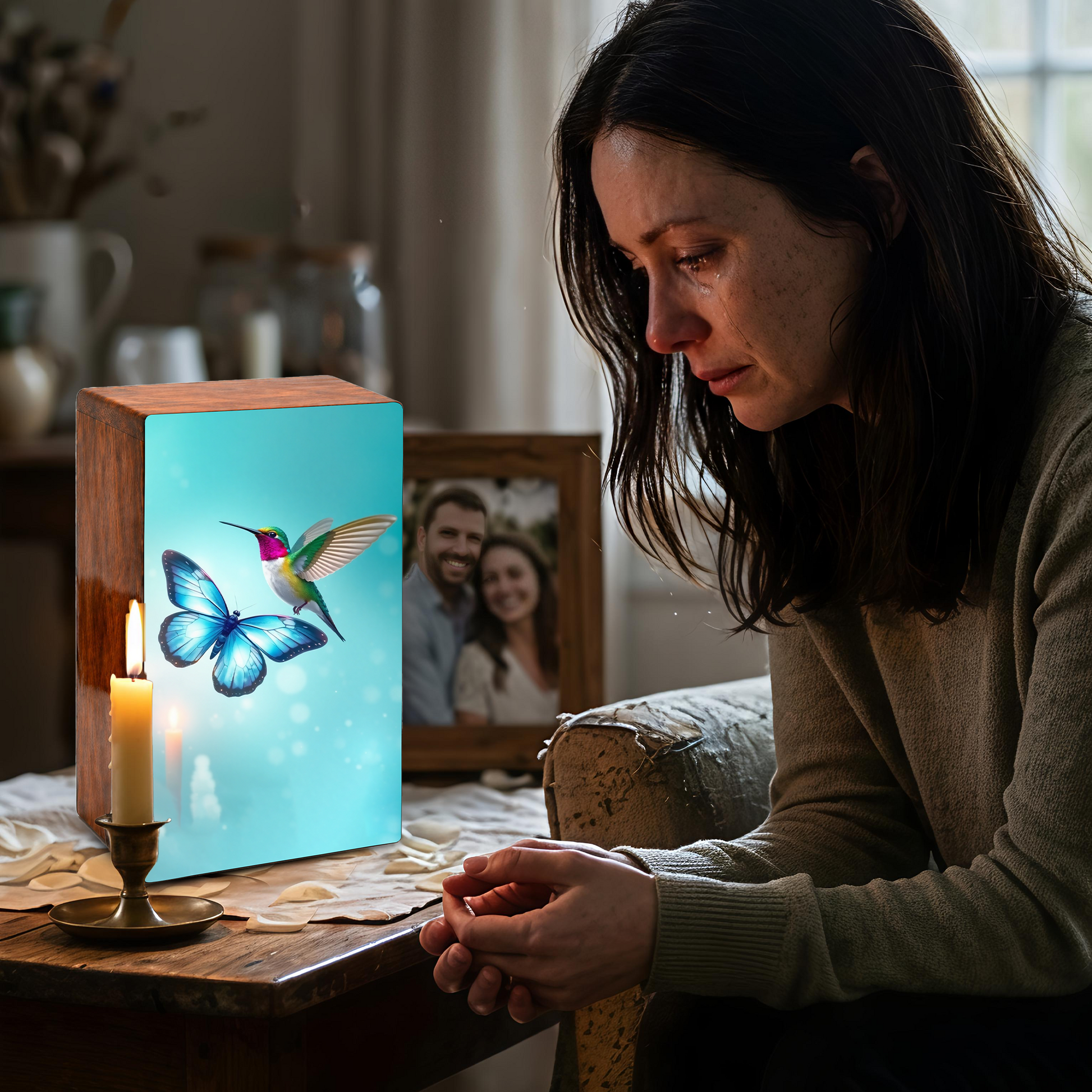 Hummingbird and Butterfly Urn for Ashes, Memorial Urns for Mom