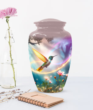 Personalized Hummingbird Urn for Mom – Custom Hummingbird Cremation Urns for Ashes