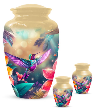Personalized Hummingbird Urn for Ashes – Cusn, Adult Cremation Hummingbird Memorial Funeral Urn for Human Ashes
