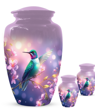 Hummingbird Urn for Mom, Custom Cremation Urn for Human Ashes