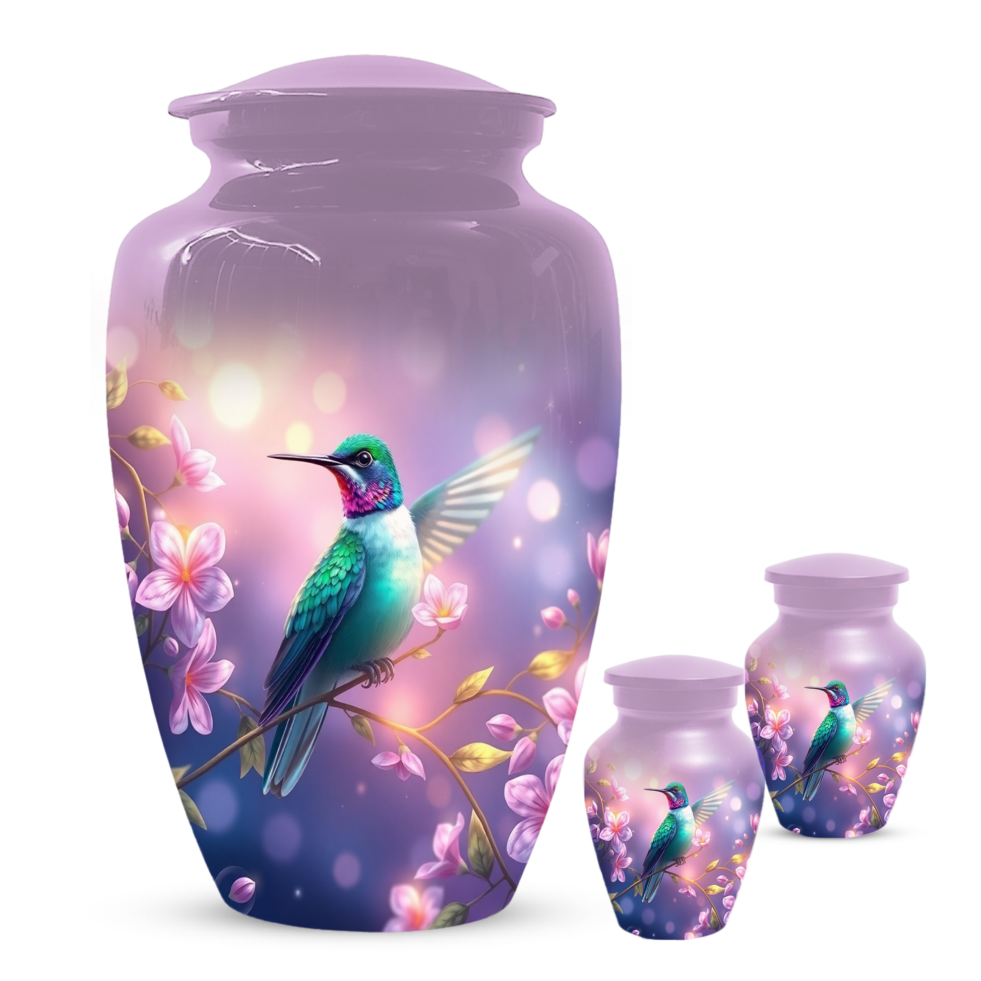 Hummingbird Urn for Mom, Custom Cremation Urn for Human Ashes