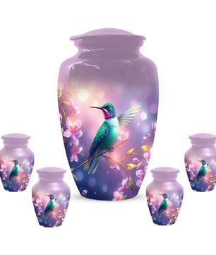 Hummingbird Urn for Mom, Custom Cremation Urn for Human Ashes