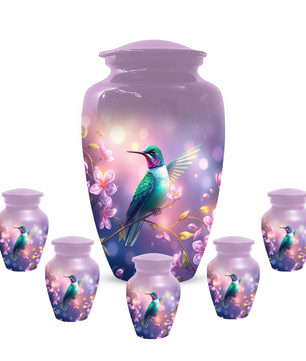 Hummingbird Urn for Mom, Custom Cremation Urn for Human Ashes