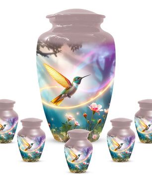 Personalized Hummingbird Urn for Mom – Custom Hummingbird Cremation Urns for Ashes
